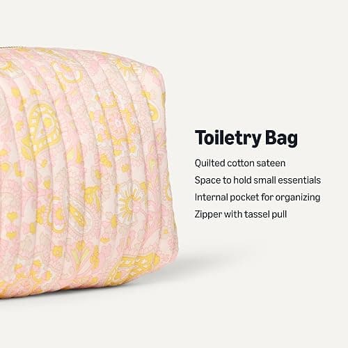 Amazon Essentials x Sofia Grainge Women's Quilted Makeup Toiletry Bag thumbnail 2