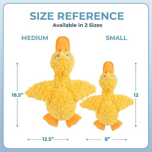 Best Pet Supplies Interactive Squeaky Dog Chew Toy, Ideal Dog Toys for Chewers, Small, Medium & Large Dogs, and Fetch Lovers - Ducky Doodle (Yellow), Small thumbnail 5