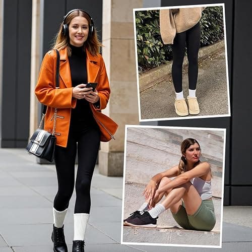 HONGTEYA Crew Socks for Women Cozy Cotton Slouchy Athletic Socks Slouch Boot Calf Workout Socks Size 5-11 thumbnail 5