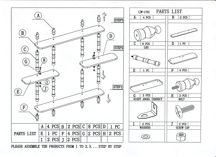 Frenchi Furniture 3 Tier Wall Shelf thumbnail 3