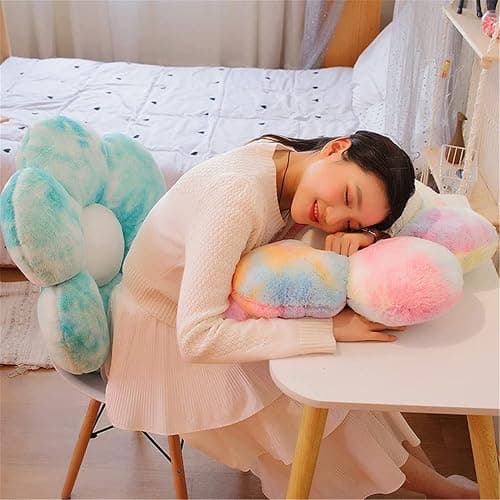 AZCHEN Flower Pillow Patio Furniture Cushions Standard Throw Pillow Home Chair Cushion Decorative Pillow Cushion (11.8inch, Dark Green) - 11.8inch - Dark Green thumbnail 4