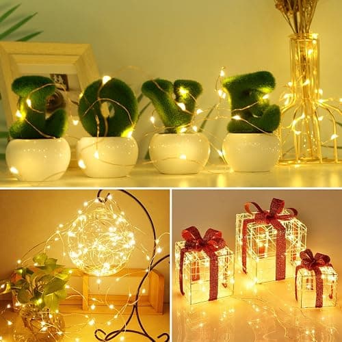kolpop 6 Pack LED Fairy Lights Battery Operated, Mini Twinkle String Lights Battery Powered Waterproof for Christmas Mason Jars Party thumbnail 5