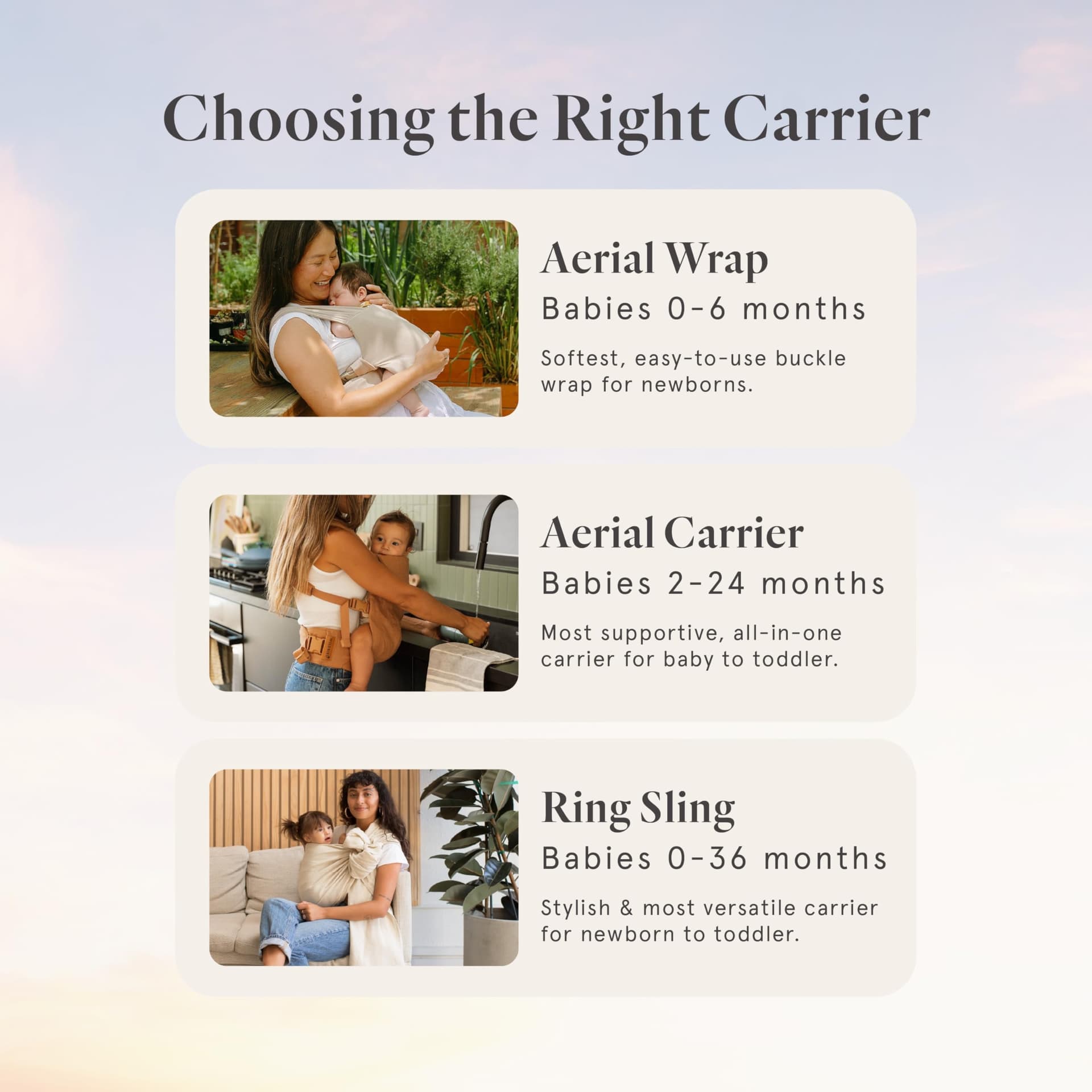 WildBird - Aerial Buckle Wrap - Babies 0-6 Months - Large (L-4XL) Acadian - Newborn Baby Carrier - Front Carry - Soft Fabric, Straps, Head Support, Padded Waist Belt - Baby Essentials - New Mom Gifts thumbnail 8