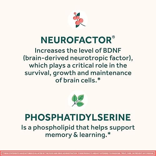 NEURIVA Original Decaffeinated Clinically Tested Nootropic Brain Supplement for Memory, Focus & Concentration, NeuroFactor & Phosphatidylserine, 28ct Capsules thumbnail 4
