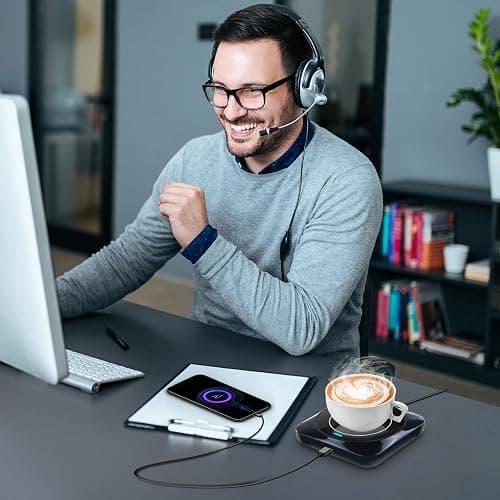 Coffee Mug Warmer, Smart USB Coffee Cup Warmer with Pressure-Induced Auto On/Off, Coffee Accessories for Home Office Desk thumbnail 2