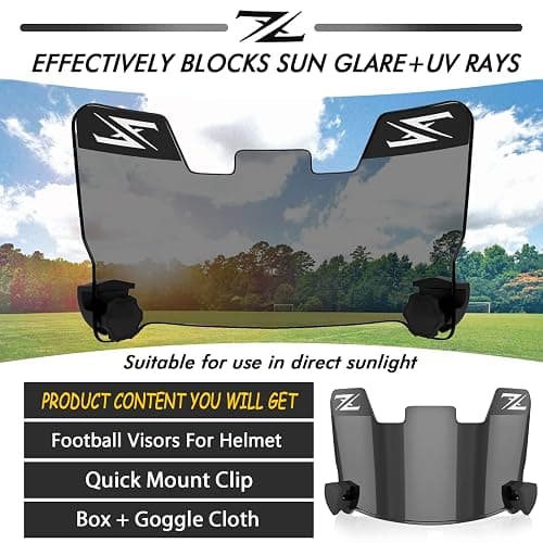 ZIXIOYS Tinted Football Visor, Fits Youth and Adult Football Helmets thumbnail 4