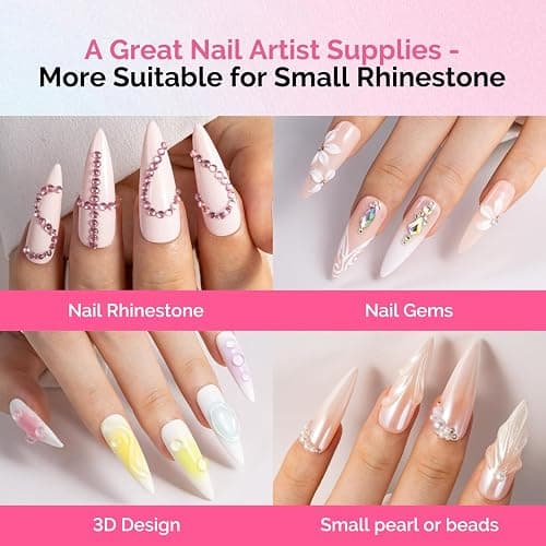 MelodySusie 2Pcs Nail Rhinestone Glue, 3D Gel Nail Art Design Strong Adhesive Nail Gem Glue for Nail Charms Gems Jewelry Decoration DIY Manicured at Home Cured Need Beauty Gifts for Women thumbnail 6