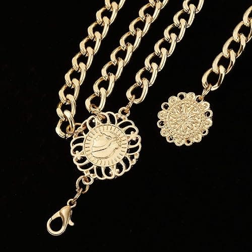 Glamorstar Multilayer Metal Waist Chain Dress Belts Metal Belt for Women thumbnail 5