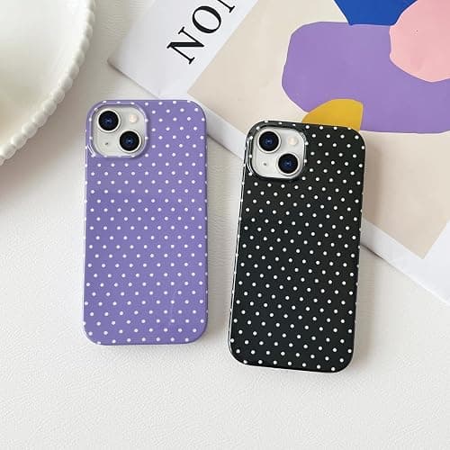 Yeddabox for iPhone 13 Case Cute Polka Dot Phone Case Soft TPU Slim Shockproof Phone Cover for Women Girls, Pink thumbnail 6