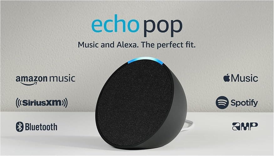 Amazon Echo Pop, Our smallest Alexa speaker, Fits in any room, Charcoal thumbnail 13