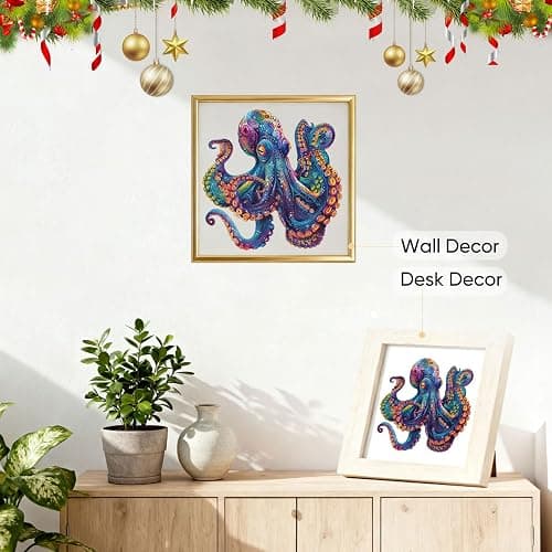 Qiuenisray Wooden Puzzles for Adults, Octopus Ocean Jigsaw Puzzles 200 Pieces, FSC Certified Unique Animal Adult Puzzles, Irregular Creative Gift for Family Game 11.2 x 11.2 in thumbnail 2