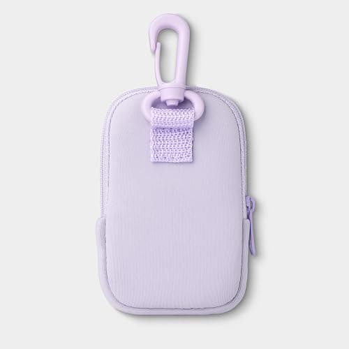 Touchette Zippered Pouch, Attachable Fashion Accessory with Snap Hook for Touchland Hand Sanitizer 1FL OZ., Lilac thumbnail 3