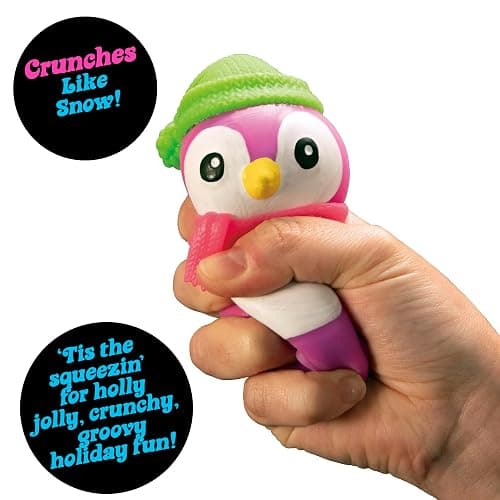 Schylling NeeDoh Polar Glow Penguin - Sensory Squeeze Toy - Assorted Colors Glow in The Dark - Ages 3+ (Pack of 1) thumbnail 4