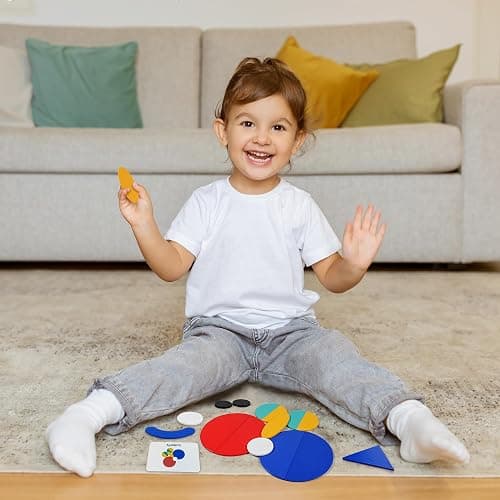LiKee Open Ended Wooden Shape Puzzles (36 Blocks&60 Cards) for Toddlers 3+ Years Old, Montessori Development Toys Preschool Education Activity Travel Toy Board Games for Kids 4-8 Yrs thumbnail 6