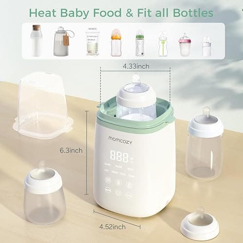 Momcozy Smart Baby Bottle Warmer & Steam Bottle Sterilizer, Fast Baby Milk Warmer with Accurate Temperature Control and Automatic Shut-Off, Multifunctional Bottle Warmers for Breastmilk or Formula thumbnail 3