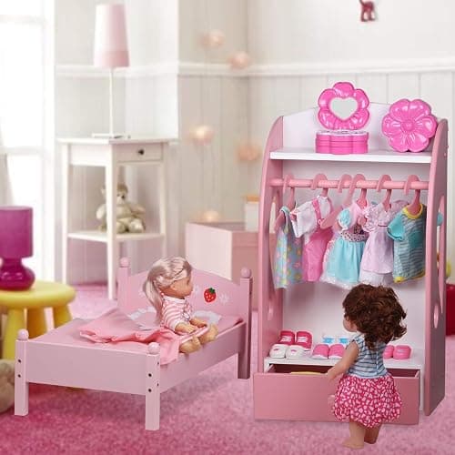 Huang Cheng Toys 12 Pcs Set Handmade Baby Doll Clothes Dress Outfits Costumes for 12 13 14 15 inch Doll，Doll Hat Umbrella Mirror Comb Girl Christmas Birthday Gift for Little Girl thumbnail 5