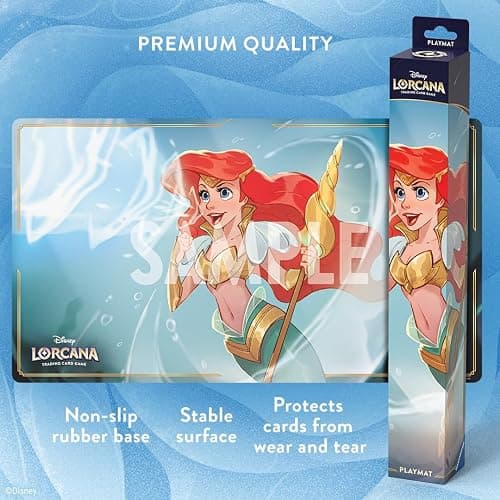 Ravensburger Disney Lorcana TCG Playmat Featuring Ariel - Sonic Warrior - Protects Cards - Versatile Game, Desk, or Mouse Pad - Suitable for Ages 8+ thumbnail 3