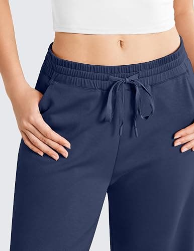 PINSPARK Women's Wide Leg Sweatpants High Waisted Baggy Workout Sweat Pants Comfy Drawstring Athletic Pants with Pockets thumbnail 4