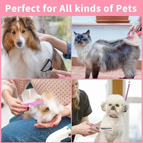 Complete Pet Grooming Solution by Dog - 9PCS Kit with Slicker Brush, Deshedding Tool, and Grooming Comb for All Breeds and Sizes, Promotes Healthy Skin and Coat thumbnail 6