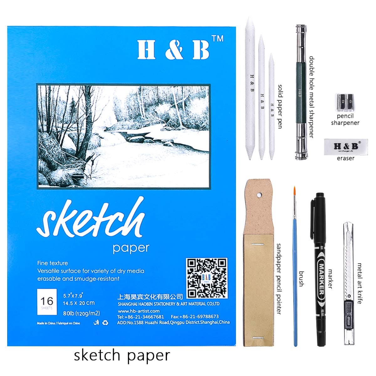 Kit de arte de dibujo de 72 piezas - Lápices de colores, bloc de bocetos, acuarela y lápiz metálico con elegante funda - Ideal para adolescentes y adultos principiantes así como artistas profesionales thumbnail 4