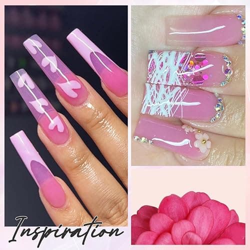 Makartt Poly Nail Gel: 50ML, Sheer Pink Color, Strong Builder for Extension Strengthener 3D Diy, Resistent Hard Gels for Nails Manicure Supplies Home Salon-Azalea thumbnail 3