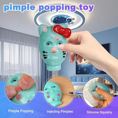 Pimple Popping Toy Face – Squishy Silicone Pimple Popper Fidget Toy for Adults, Stress Relief Satisfying Zit Picking Head Toy, Weird Squeeze ASMR Popping Toys for Teens & Adults thumbnail 5