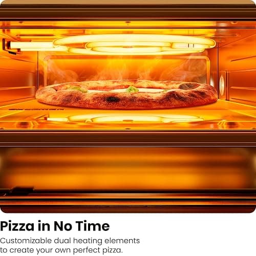 CHEFMAN Indoor Pizza Oven - Makes 12 Inch Pizzas in Minutes, Heats up to 800°F - Countertop Electric Pizza Maker with 5 Touchscreen Presets, Pizza Stone and Peel Included - Stainless Black thumbnail 9