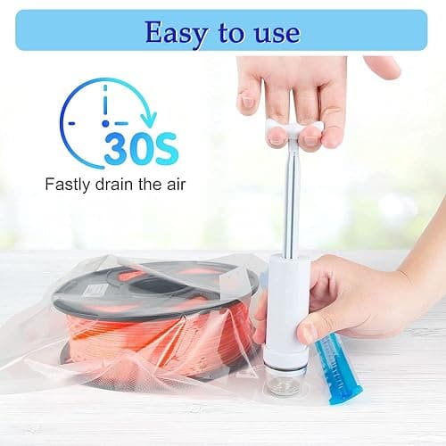 YOOPAI Filament Storage Bag Vacuum Kit-20Pack Cleaning Drying Sealed Bags for 3D Printer Filament with Desiccants/Humidity Indicator Cards/Hand Pump (Plastic 13.2 x 12.7inch) thumbnail 4