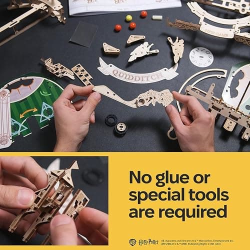 UGEARS Harry Potter Quidditch Pinball Machine - 3D Wooden Puzzles for Adults to Build, Mechanical Wooden Model Kits, Wood Brain Teaser Puzzles, Harry Potter 3D Puzzle Pinball Game for Christmas thumbnail 6