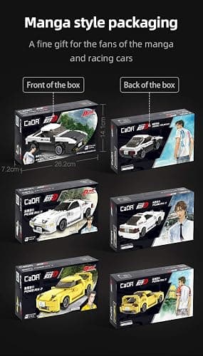 dOMOb Toyota AE86 Trueno – Initial-D 25-th Anniversary – CADA Bricks Toys for 8+ Age Kids & Adults – Realistic Car Model 1:24 Simulated Build – 280 Bricks or Blocks – for Boys, Hobbyist, Collector thumbnail 4