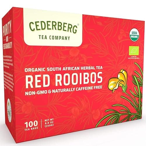 Red Rooibos Tea 100 Teabags USDA Organic - Naturally Caffeine Free - Cederberg Tea Company - Image 1