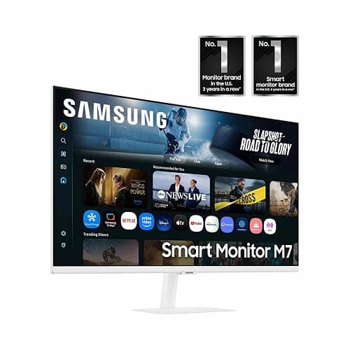 Samsung 32” Smart Monitor M7 (M70F) 4K UHD Display, Samsung Vision AI, Smart TV Apps, Gaming Hub, USB-C, HDMI and USB-A, White, LS32FM703UNXZA, 2025 thumbnail 3