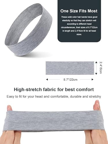 AQOKKA Sports Headbands for Women Non Slip Elastic Fashion Hair Bands for Women's Hair thumbnail 2
