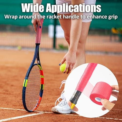 9 Rolls (108 Yards) Pre Wrap Athletic Tape - 9 Colors, 3rd Gen Prewrap for Hair Soccer, Athletic Sports Wrap Foam Underwrap for Headbands, Ankles, Wrists, Hands & Knees thumbnail 6