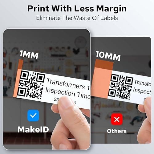 Makeid P31 Industrial Label Maker, Thermal Transfer Label Printer Portable Bluetooth Labeler with 0.71" W x 26.24ft L Label, Wire and Cable Labeling Machine for Job Sites, Fast Creat and Print Label thumbnail 5