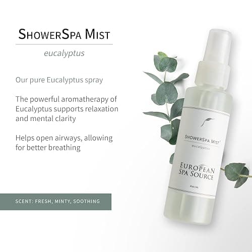 European Spa Source Eucalyptus ShowerSpa Mist Spray for Aromatherapy, At Home Spa Experience, Sinus Congestion Relief, and Tension Relief, 4 fl oz. thumbnail 3