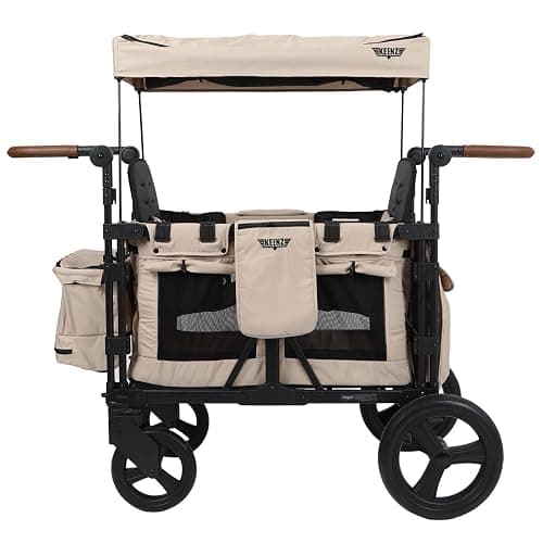 Keenz XC EVO - Luxury Comfort Stroller Wagon | Foldable 2 Passenger Double Seater with Adjustable Canopy | Mocha - Mocha - 1 - Image 1