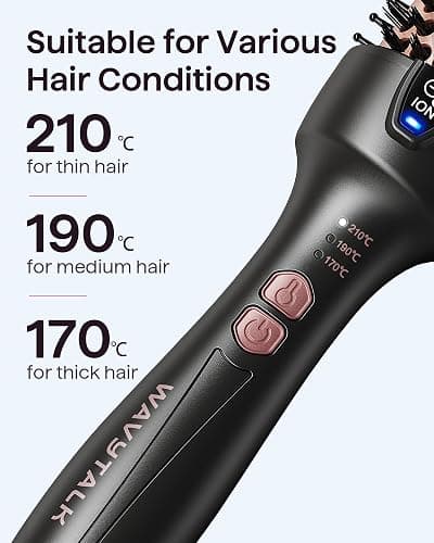 Wavytalk Thermobürste, Thermal Brush 38mm Ionische Lockenbürste erhitzt zur Erzeugung natürlicher Locken, Heiße Rundbürste für Blowout Express, EU-Plug Dual-Spannung thumbnail 6