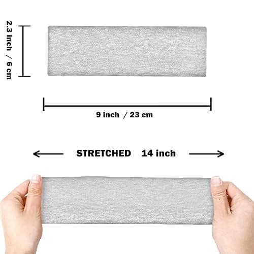 IVARYSS Workout Headbands for Women Non Slip, Premium Stretchy Soft Fabric Head Bands for Women's Hair, Wear for Yoga, Running, Sport, 6 Pack, Fresh Color thumbnail 5