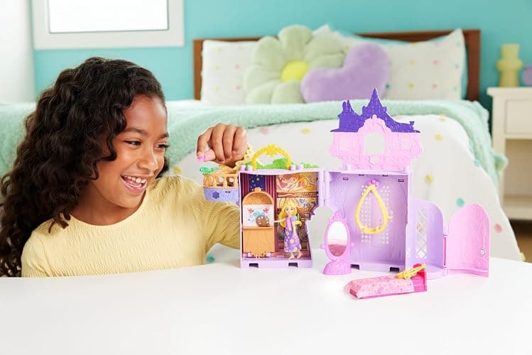 Mattel Disney Princess Toys, Rapunzel Storytime Stackers Doll House Tower with Rapunzel Small Doll, 1 Pascal Figure & 7 Accessories, Inspired by Movie thumbnail 2