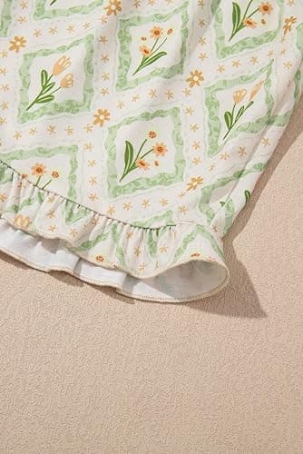 KevaMolly Womens Christmas Lounge Sets Candy Cane Print Pocketed Knotted PJ Set Short Sleeve Xmas Top and Shorts thumbnail 6
