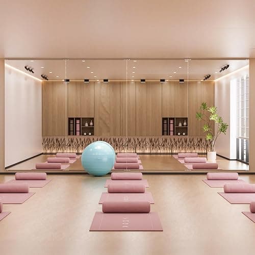 brisafe 71" x 64" (2PCS 71" X 32") Gym Mirror - Full Length Wall Mirror for Gyms, Dance Studio, Home, Yoga - Ultra Lightweight Shatterproof Glassless Nanomiorror Reduces 60% Commercial Insurance Costs thumbnail 7
