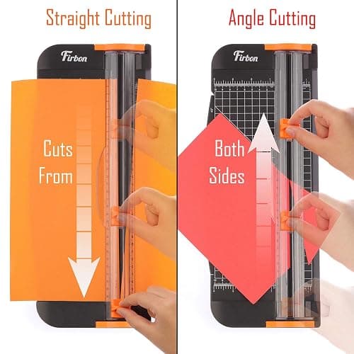 Firbon A4 Paper Cutter 12 Inch Titanium Paper Trimmer Scrapbooking Tool with Automatic Security Safeguard and Side Ruler for Craft Paper, Coupon, Label and Cardstock (Black) - 1-black thumbnail 5