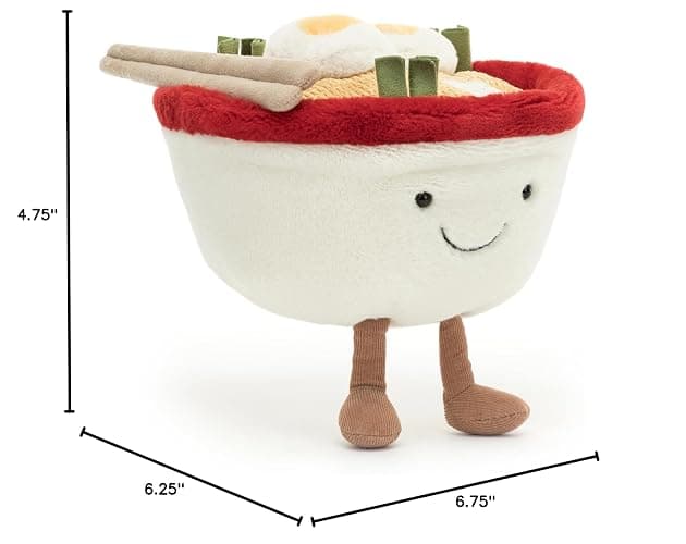 Jellycat Amuseables Ramen Stuffed Toy, 6.5 inches - Food Plush - Fun Gift Idea thumbnail 2