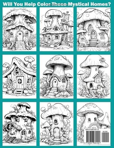 My Fantasy Homes Coloring Book: Where Artists of All Ages Can Explore Their Magical and Whimsical Dreams thumbnail 2