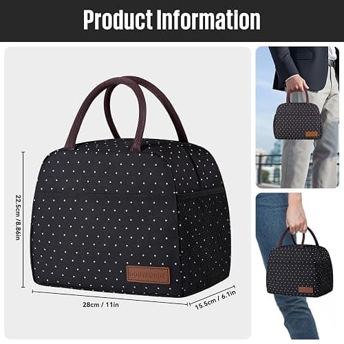 douyadady Lunch Bag&Box Women/Men Insulated&Reusable | Spacious Lightweight Waterproof Sturdy Durable Great Value For Office Work School Picnic Travel thumbnail 2