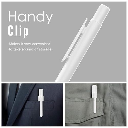 MoKo Holder Case for Apple Pencil 1st Generation, Retractable Apple Pencil 1st Case Protective iPad Pencil Sleeve Skin Cover with Clip, White thumbnail 5