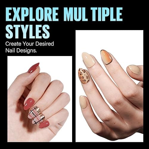 TOMICCA Short Almond Nail Tips, 240Pcs Half Matte Soft Acrylic Nail Tips, 12 Sizes Acrylic Pre-Shaped Nails, Full Cover False Nails Almond Press on Nails Short Fake Nails for Extension Nail thumbnail 8