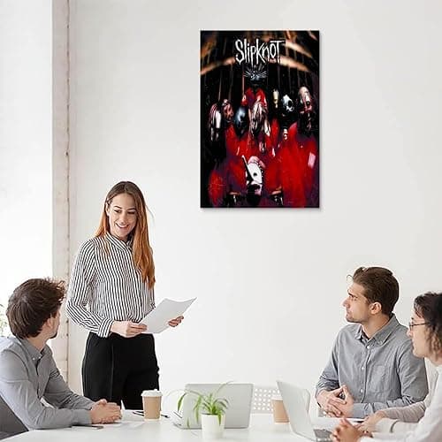 Lebaito Slipknot Poster Rock Band Retro Music Vintage Cover Posters for Room Aesthetic Canvas Wall Art Bedroom Decor12x18inch(30x45cm) - 12x18inch(30x45cm) - style-3 thumbnail 5