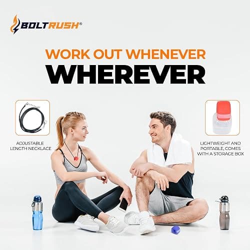 BOLT RUSH Jaw Exerciser (Pack of 3), Jaw Trainer for Jawline,3 Levels of Resistance - Includes 12 x Biting Strips, 4 x Neck Straps, Jaw Toner for Face thumbnail 6